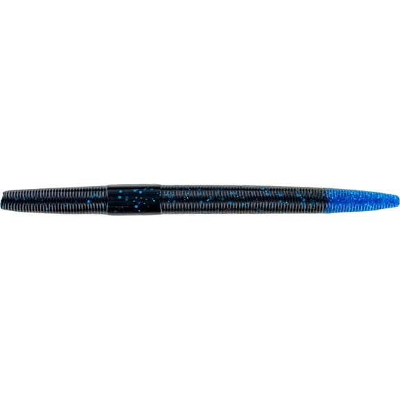 Big Bite Baits Trick Stick 5" Soft Stickbait Black Blue Tip