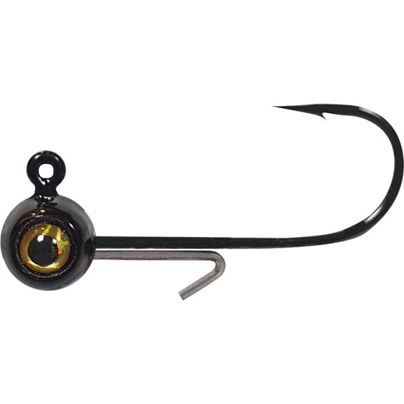 Big Bite Baits Vertex 1/16oz Round Ball Jighead Black