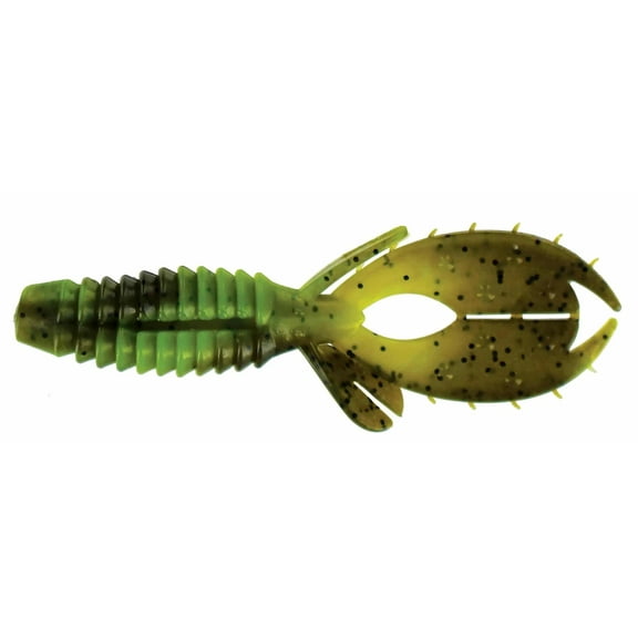Big Bite Baits YoMama Soft Plastic Creature Bait (Green Pumpkin Chartreuse Swirl, 3 inch)