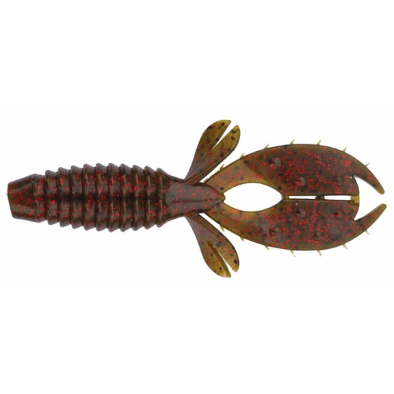 Big Bite Baits YoMama Soft Plastic Creature Bait (Green Pumpkin Red Flake, 3 inch)