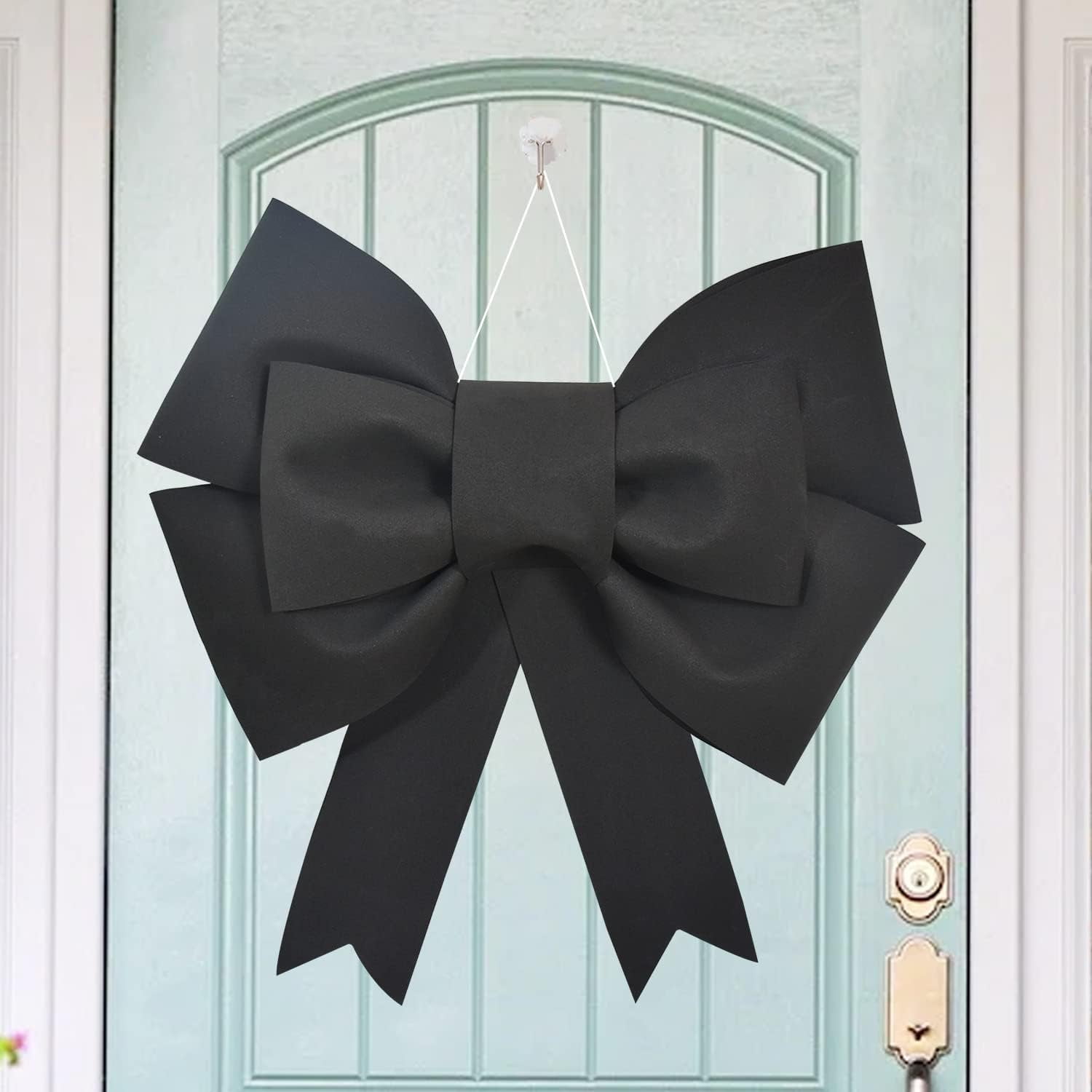 Big Black Bow 20" Large Outdoor Bow Wreath Bow for Christmas Tree