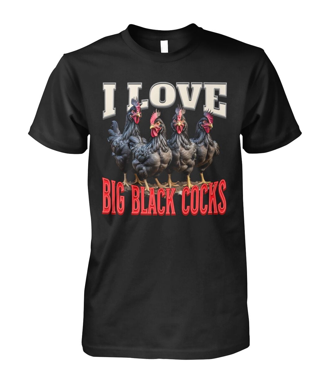 Big Black Cocks Unsiex Tshirt Unisex, Color Black, Size US 4XL