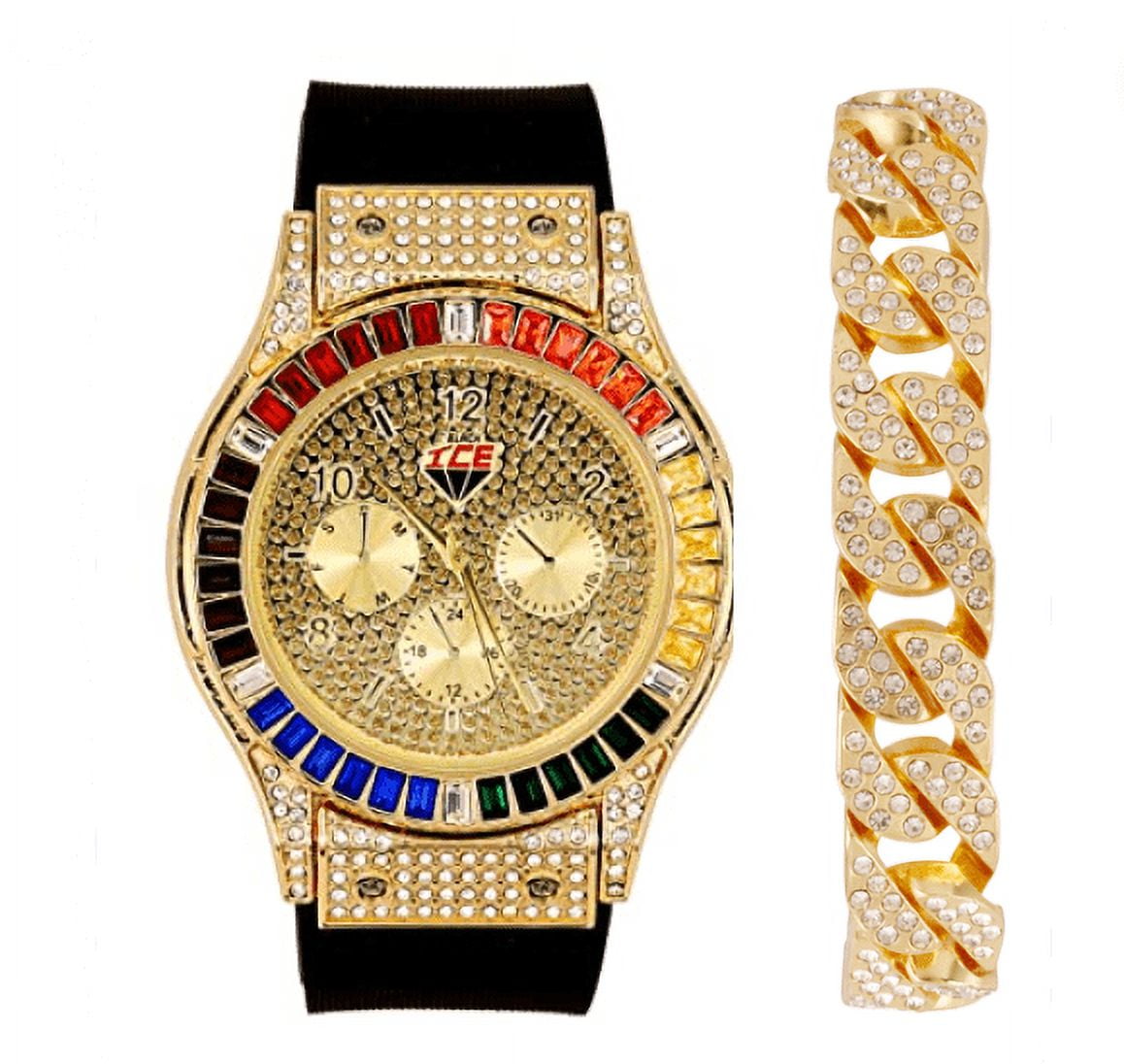Big Bling Watch Inspired by Hip Hop - Mens Iced Out