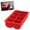 thumbnail image 1 of acdanc Big Block Silicone Ice Cube Tray Large 2"X2" Red Party Bar Cocktails Drink Mold, 1 of 6