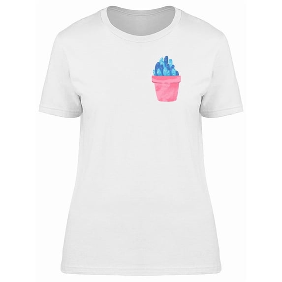 Big Blue Cactus In Pink Pot Tee Women's -Image by Shutterstock