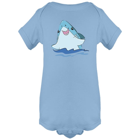 Big Blue Happy Shark Bodysuit Infant -Image by Shutterstock,  Newborn