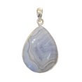 thumbnail image 1 of Big Blue Lace Agate Pendant, Solid Sterling Silver, Handmade Pendant, Patterns Blue Lace Agate, Necklace Pendant, Statement Pendant, Gift, 1 of 4