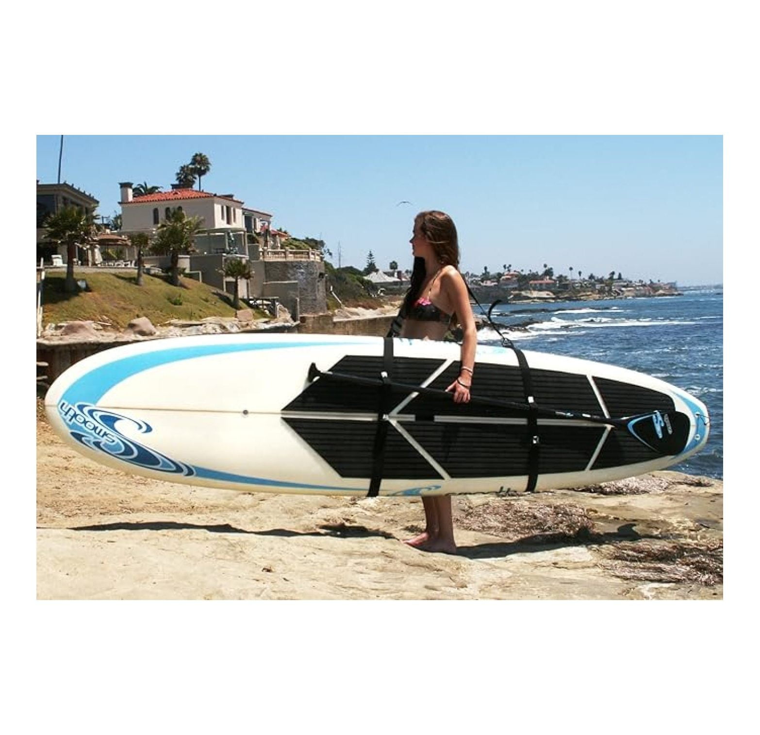 Big Board Schlepper Stand Up Paddleboard Easy Carry Strap SUP Shoulder Sling Board Carrier by Better Surf than Sorry Stand-up Paddleboard Accessories Big Board Schlepper Stand Up