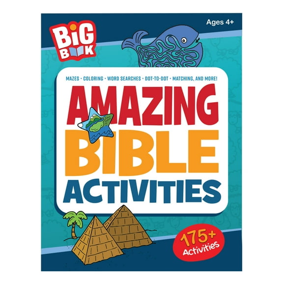 Big Books Big Book of Amazing Bible Activities: 200+ Puzzles, Dot-To-Dots, Hidden Pictures, Word Searches, Mazes, and More for Age, (Paperback)