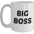 thumbnail image 1 of Big Boss Coffee Mug - Funny Tea Hot Cocoa Coffee Cup - Novelty Birthday Christmas Gag Gifts Idea, 1 of 2