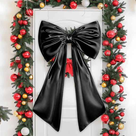 Big Bow Decorations for Christmas Birthday Party 40 x 24 inch Satin Ribbon Twist Tie Bow Large Wall Hanging Decor Decoration Room Backdrop Bridal Party