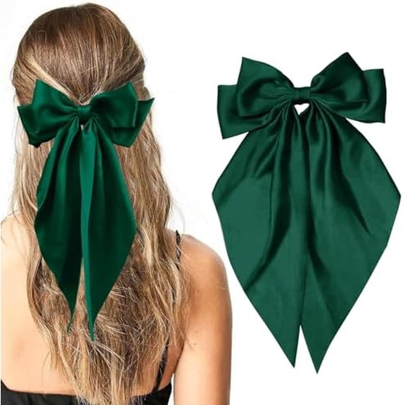 Big Bow Hair Clips, Long Ribbon Hair Pins for Women -  Hair Bows, Soft Barrettes, and Party Accessories