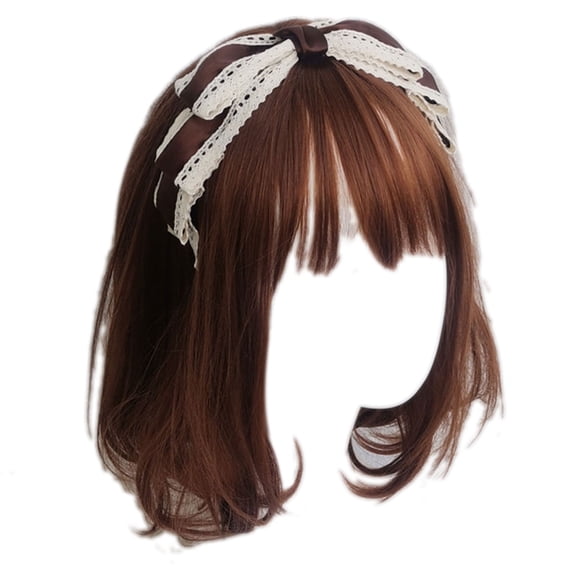 Big Bowknot Hair Hoop Vintage Lace Headband Headwear Fairy Headdress Accs Hair Hoop for Street