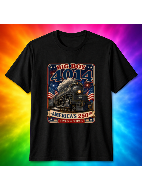 Big Boy 4014 Steam Locomotive America's 250th Train T-Shirt, for men & women, S-5XL