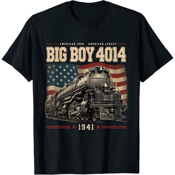 Big Boy 4014 Steam Train Vintage Locomotive Engine T-Shirt - Walmart.com