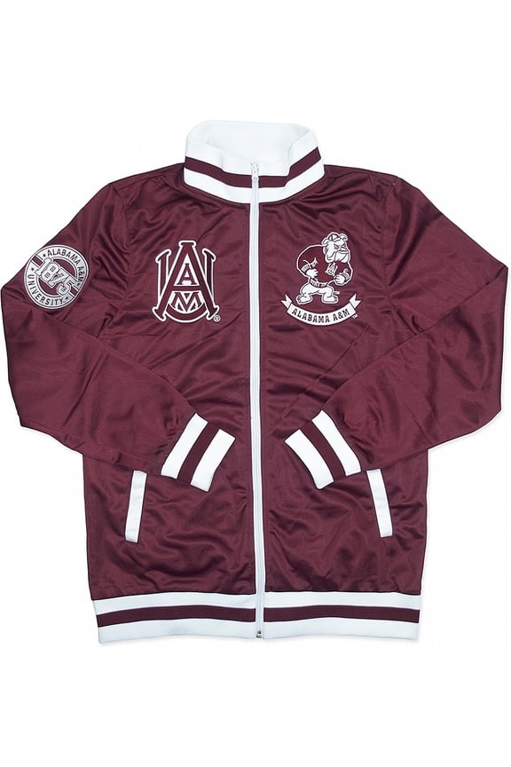Alabama A&M Bulldogs Mens Jogging Suit Jacket [Maroon - 4XL]