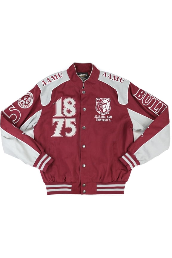 Alabama A&M Bulldogs S12 Racing Twill Adult Jacket [Maroon - XL]