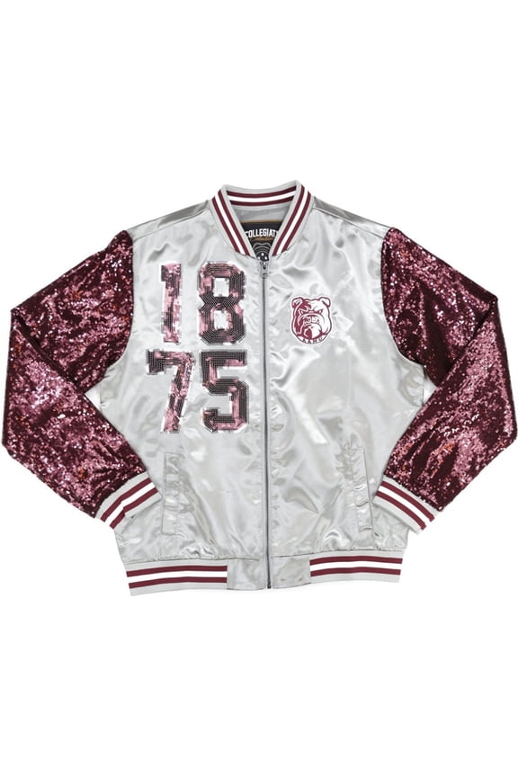 Alabama A&M Bulldogs S4 Ladies Satin Jacket [Grey - L]