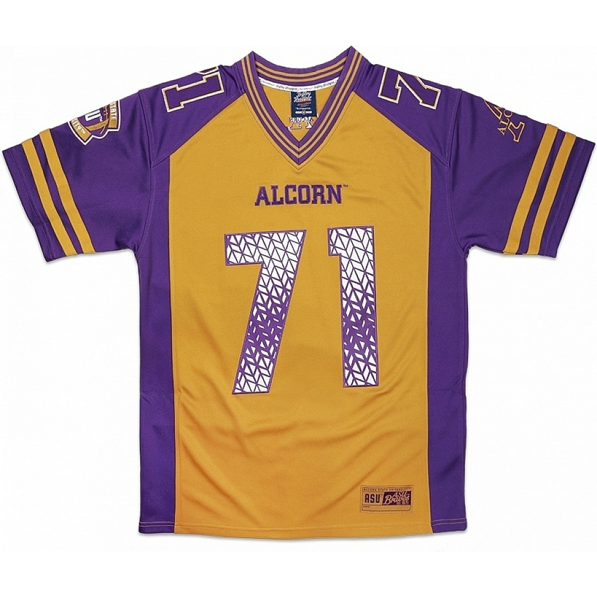 Big Boy Alcorn State Braves S10 Mens Football Jersey [Purple - 3XL]