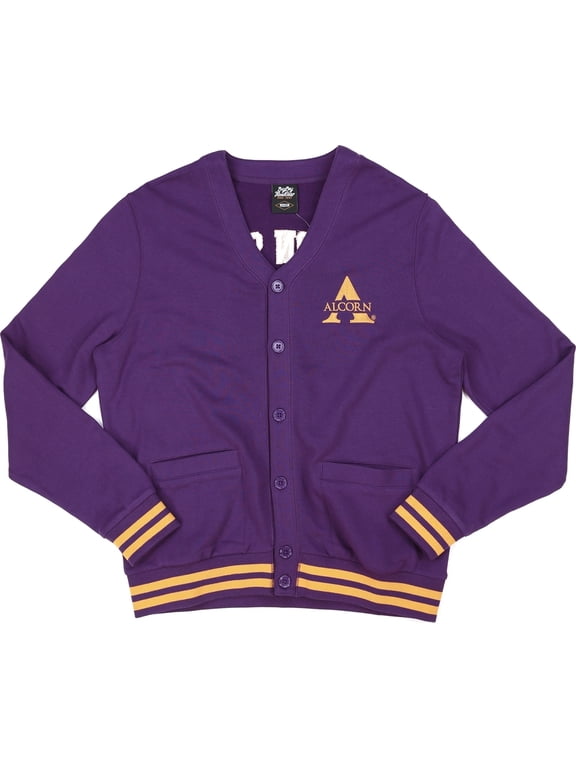 Alcorn State Braves S6 Mens Cardigan [Purple - S]