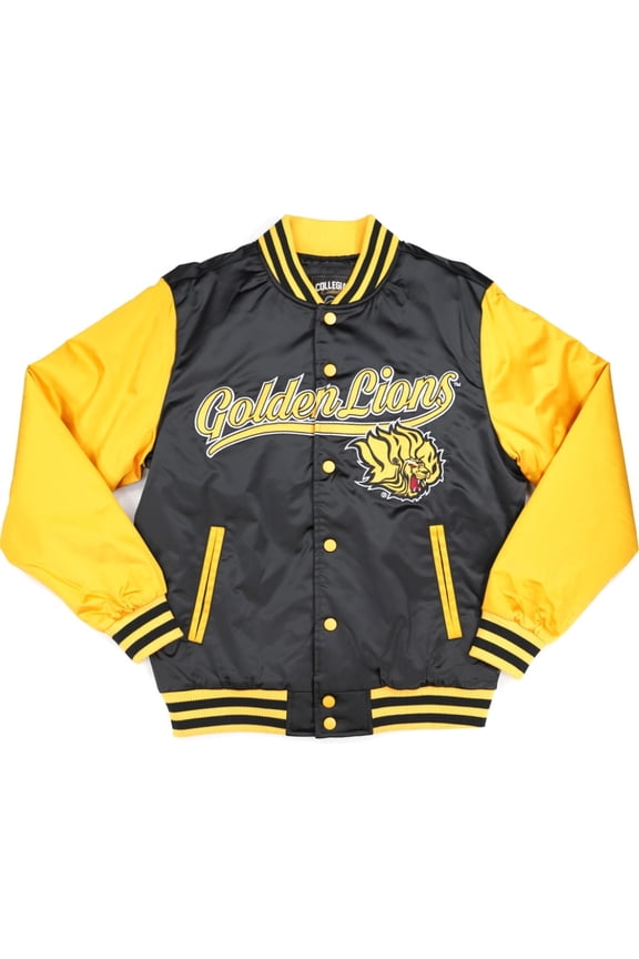 Arkansas At Pine Bluff Golden Lions S7 Light Weight Mens Baseball Jacket [Black - M]