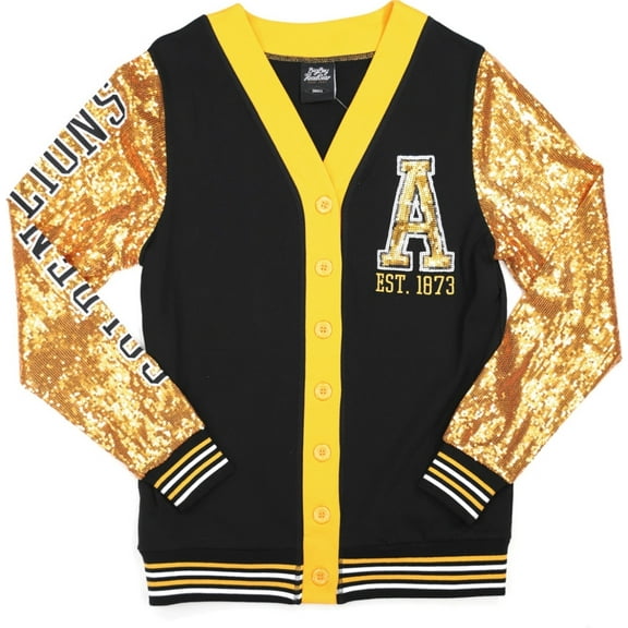 Big Boy Arkansas At Pine Bluff Golden Lions S9 Womens Cardigan [Black - M]