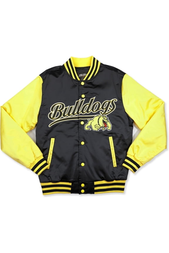 Bowie State Bulldogs S7 Light Weight Mens Baseball Jacket [Black - L]