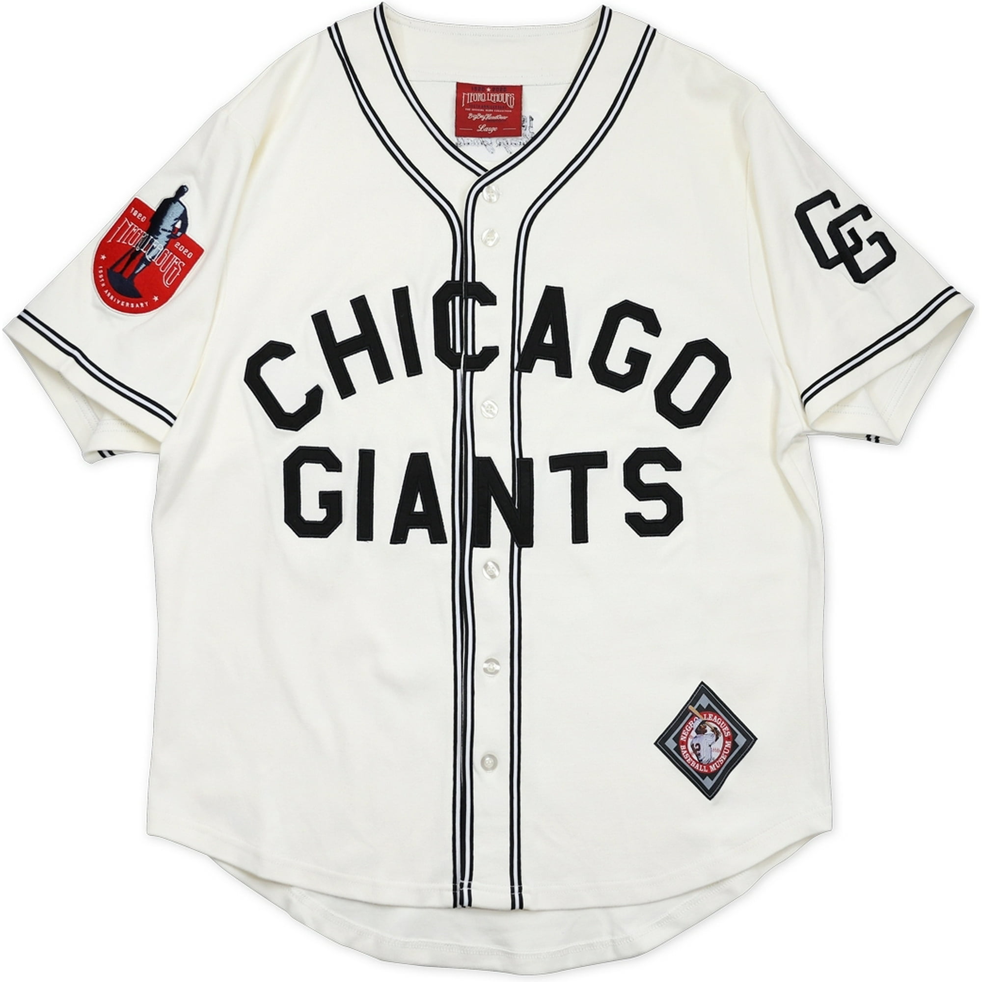 Big Boy Chicago Giants Centennial Heritage Mens Baseball Jersey [Ivory White  - 3XL] 