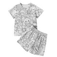 thumbnail image 1 of Big Boy Clothing Sets Short Sleeve Festival Rabbitchick Print Top Shorts Beach Clothes for Kids,White,90, 1 of 8