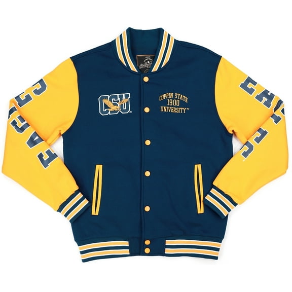 Big Boy Coppin State Eagles S1 Mens Fleece Jacket [Navy Blue - 3XL]