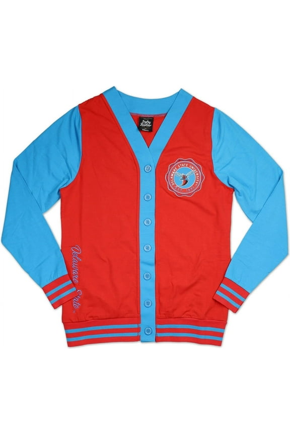 Delaware State Hornets S6 Light Weight Ladies Cardigan [Red - XL]