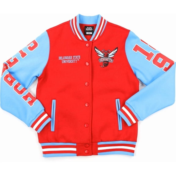 Big Boy Delaware State Hornets S6 Womens Fleece Jacket [Red - S]