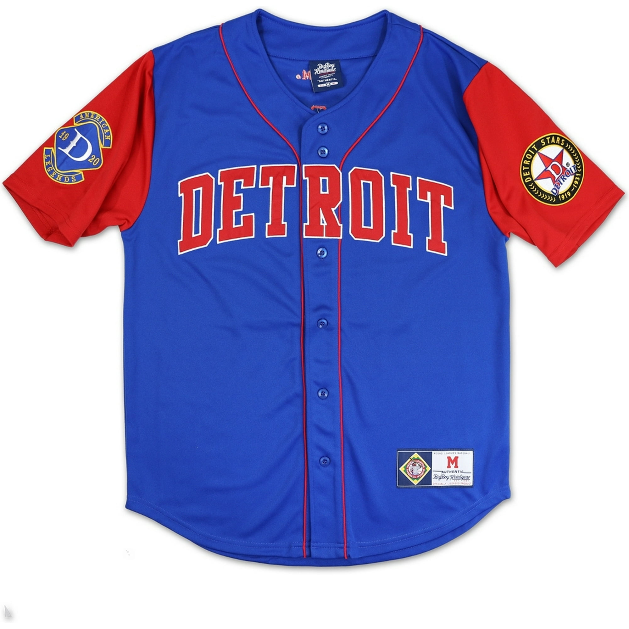 Big Boy Detroit Stars Legacy S4 Mens Baseball Jersey [Royal Blue - 3XL] 