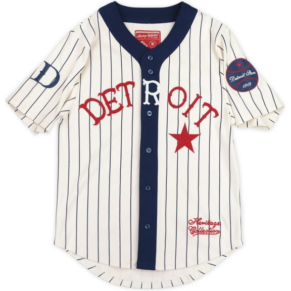 Big Boy Detroit Stars S2 Heritage Mens Baseball Jersey [Ivory White - M]