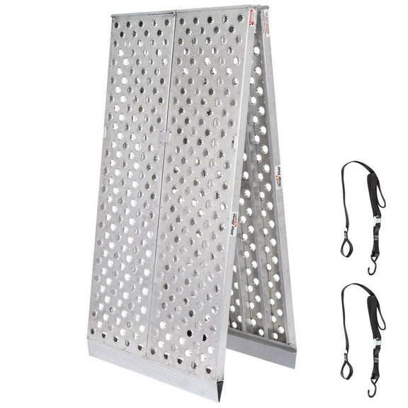 Big Boy EZ Rizer MF2-14438-EZ Aluminum 12' Bi-Fold Arched Folding Motorcycle Ramp by Black Widow