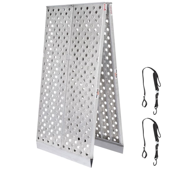 Big Boy EZ Rizer MF2-9638-EZ Aluminum 8' Bi-Fold Arched Folding Motorcycle Ramp by Black Widow