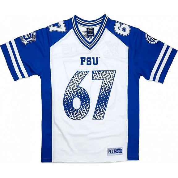 Big Boy Fayetteville State Broncos S10 Mens Football Jersey [Royal Blue - XL]
