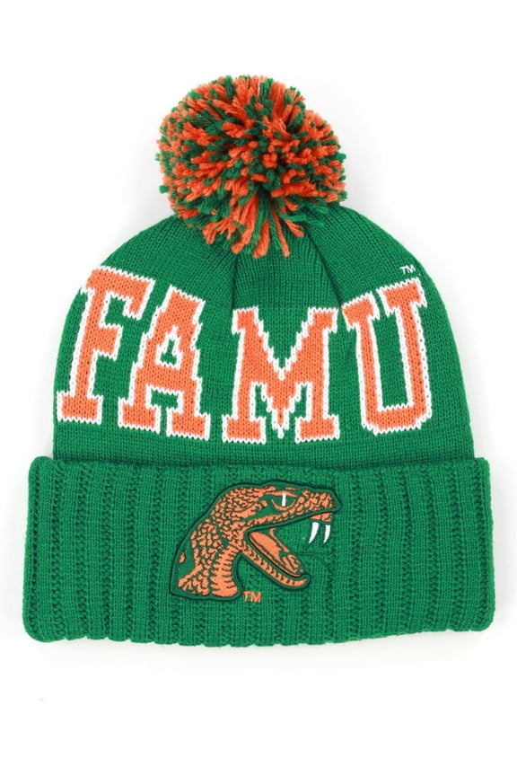Florida A&M Rattlers S255 Beanie Hat [Green]