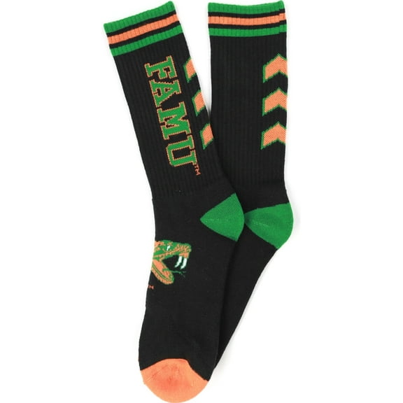 Big Boy Florida A&M Rattlers S6 Mens Athletic Socks [Black]