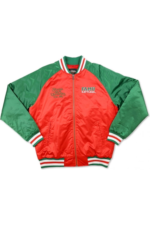 Florida A&M Rattlers S6 Mens Baseball Jacket [Orange - XL]