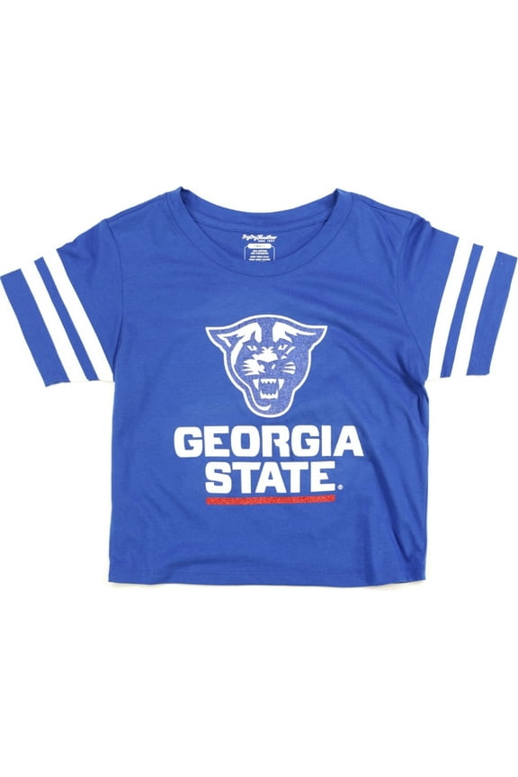 Georgia State Panthers S4 Cropped Womens Tee [Royal Blue - S]