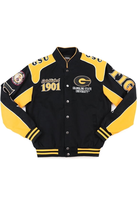Grambling State Tigers S17 Mens Racing Jacket [Black - 2XL]
