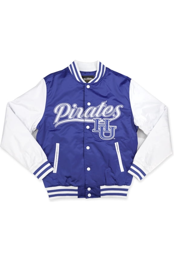 Hampton Pirates S7 Light Weight Mens Baseball Jacket [Royal Blue - L]