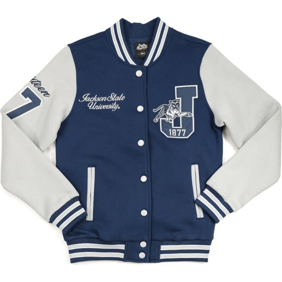 Big Boy Jackson State Tigers S4 Womens Fleece Jacket [Navy Blue - M]