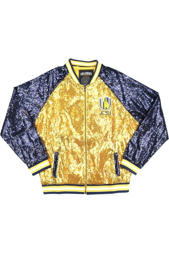 Johnson C. Smith Golden Bulls S4 Womens Sequins Jacket [Gold - M]