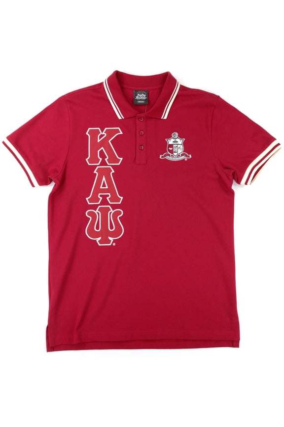 Kappa Alpha Psi Divine 9 S6 Polo Shirt [Crimson Red - 5XL]