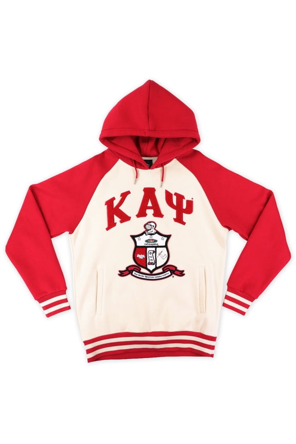 Kappa Alpha Psi Divine 9 S7 Two-Tone Adult Pullover Hoodie [Ivory White - 2XL]