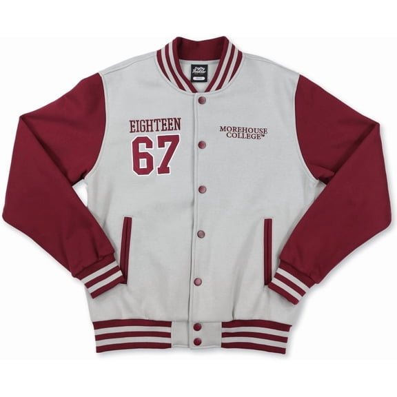 Big Boy Morehouse Maroon Tigers S2 Mens Fleece Jacket [Grey - S]