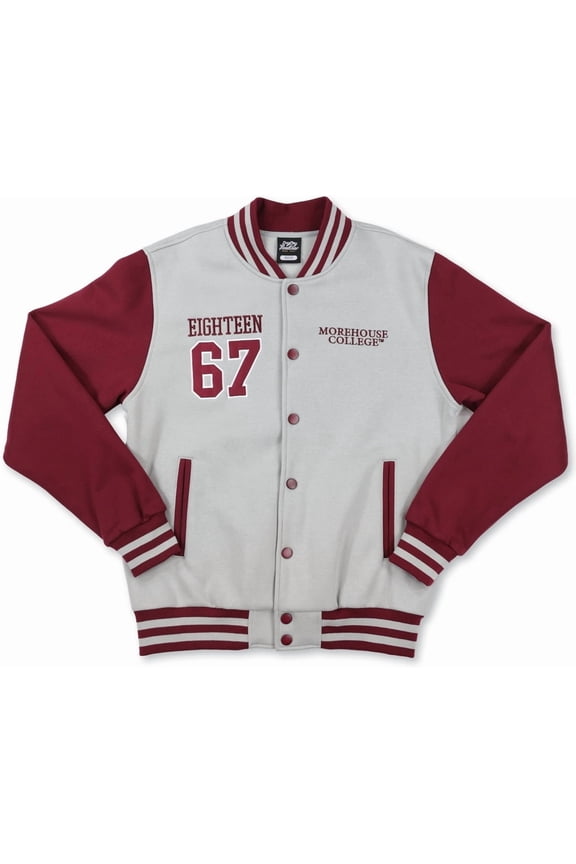 Morehouse Maroon Tigers S2 Mens Fleece Jacket [Grey - S]