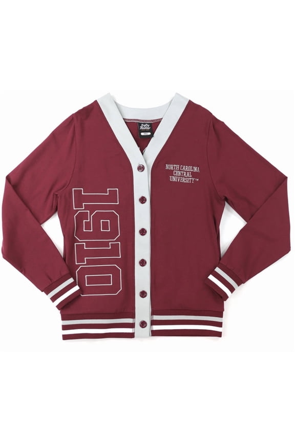 North Carolina Central Eagles S12 Womens Cardigan [Maroon - 2XL]
